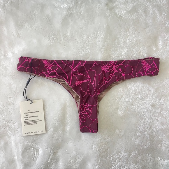 NWT Acacia Swimwear XS Neon Paradise Hookipa bikini bottoms - Picture 4 of 5